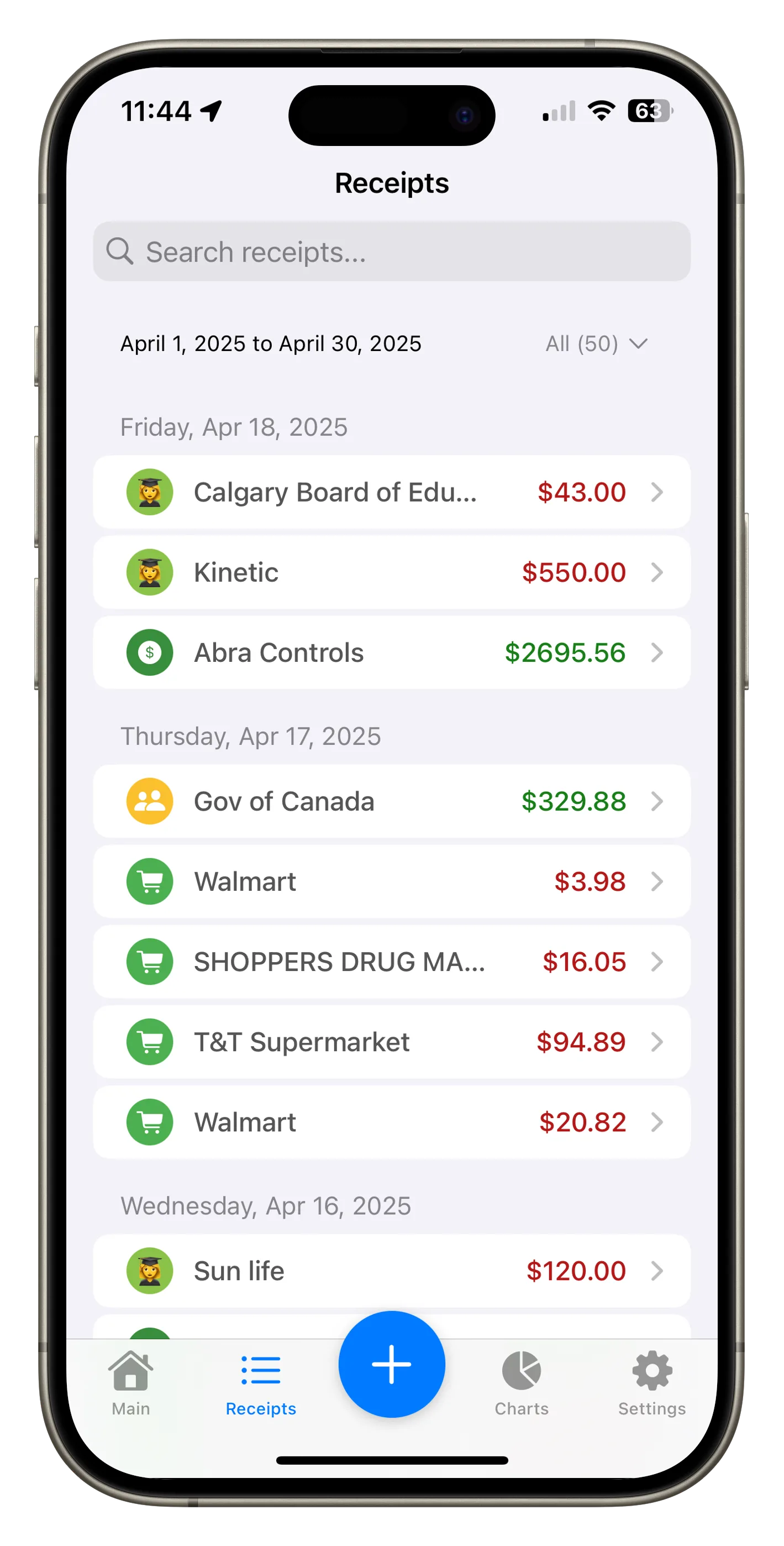 ReceiptIQ budget tracking